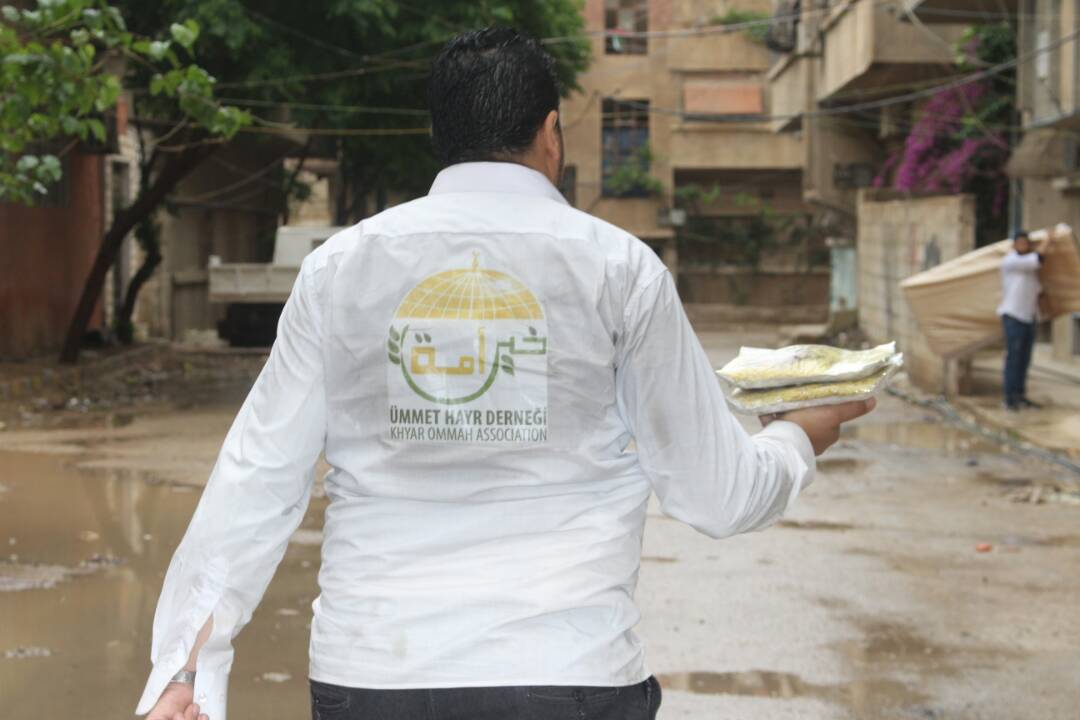 Khair Umma continues to provide relief assistance to the displaced from Yarmouk camp in Yelda
