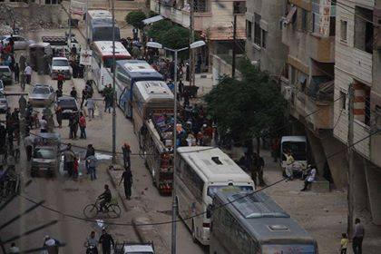 New displacement of Palestinians from Damascus on the impact of continuous shelling
