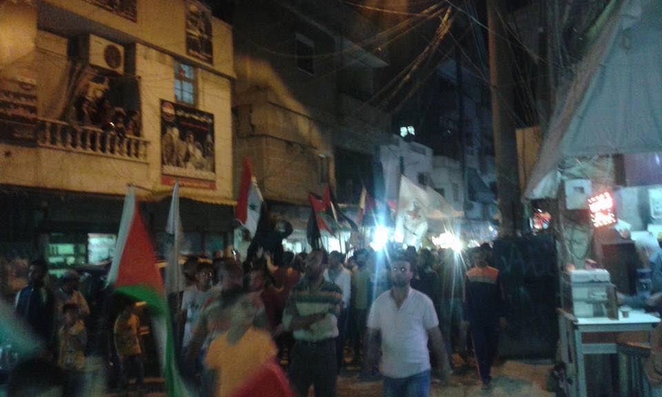 Dozens of Palestinian refugees protest in Aleppo, commemorate the Nakba and in solidarity with the Gaza