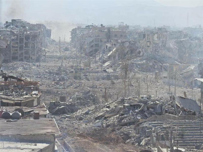 70% of the buildings and lanes of Yarmouk camp have been damaged and “Al-Afisha” steal electricity cables from the ground