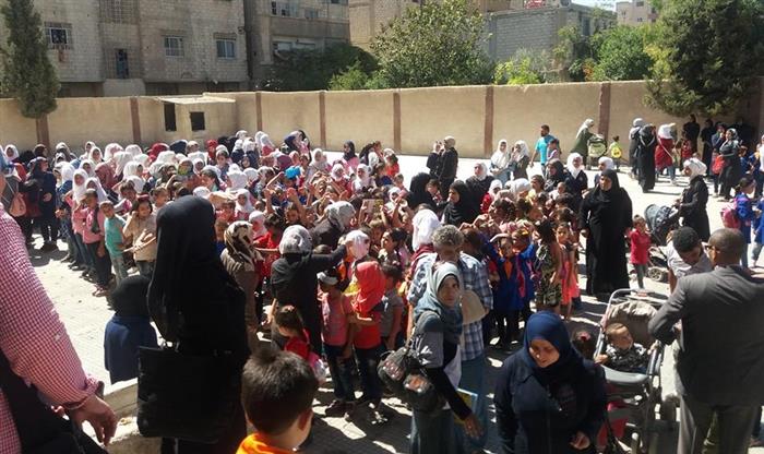 Classes Kick-Started in AlJarmak School South of Damascus