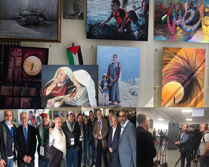 Exhibition Held by Palestinian Artist from Syria at Copenhagen Conference 