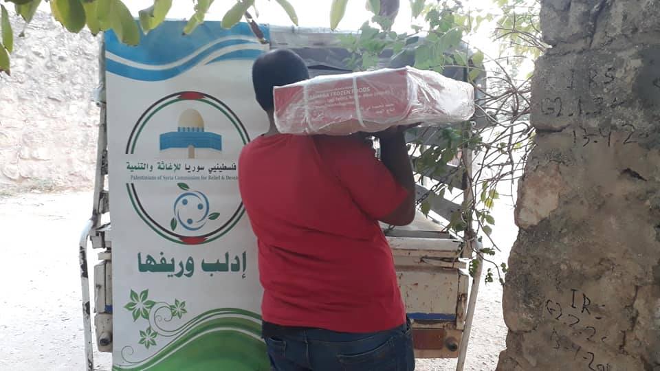Relief Aids Handed Over to Palestinian Refugees North of Syria