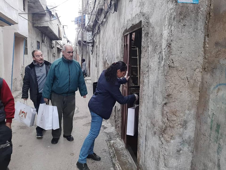 Detergents Distributed in Jaramana Camp for Palestinian Refugees