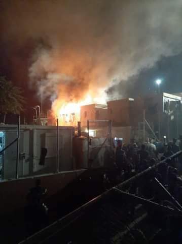 Fire Tears Through Greek Migrant Camp