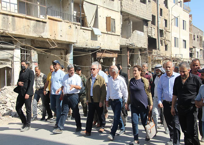 Palestine Ambassador in Damascus Visits Yarmouk Camp