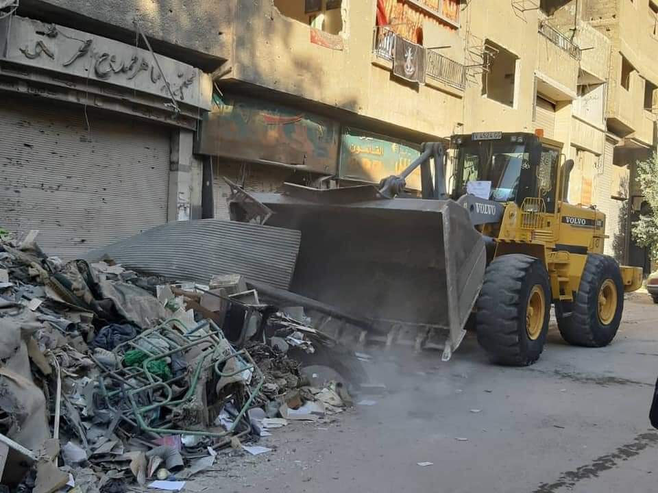 Rubble-Clearance Works Kick-Started in Yarmouk Camp