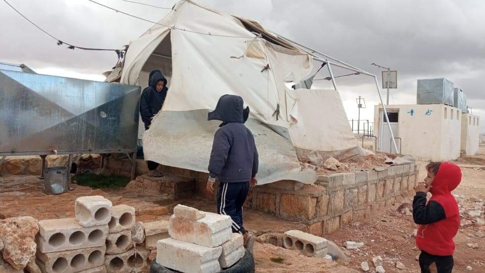 Following Wind Strom, Palestinian Refugees in Northern Syria Displacement Camps Launch Cry for Help