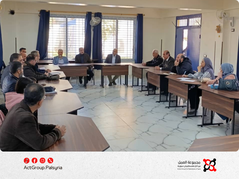 UNRWA discusses with the Refugee Authority a project to renovate the Al-Naqab school in Yarmouk camp
