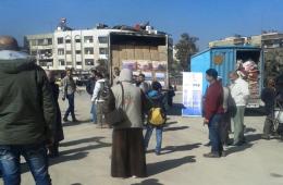 Fire Shooting Prevents the Urgent Aids Distribution to the Yarmouk Residents.