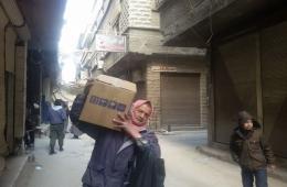 After the Siege Victims Toll Increased to 172, the SRA Checkpoints Allow the Entry of some Urgent Aids to the Yarmouk Camp.