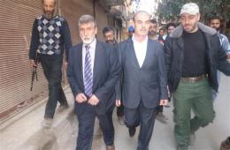 A PLO Delegation Enters the Yarmouk Camp to Discuss the Camp Neutralizing Agreement.