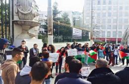 Solidarity Vigils with Yarmouk in Ramallah, Gaza, Amman, Istanbul, and Lebanon .