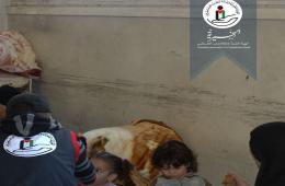 Charity Committees Continue Distributing Relief Aid to the Displaced Residents of Yarmouk