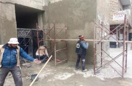 The repairs and renovations of Zaher Bin Haram Mosque continue in Al-Husayniyya camp.