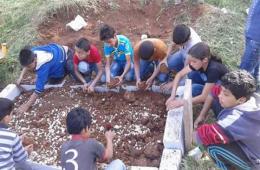 Palestinian Child “Mohammad Abdulaal” buried in Daraa.