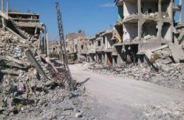 70% of Buildings at Deraa, Handarat, and Sbeina Camps are destroyed, and 40% of Buildings at Yarmouk are Affected