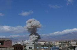 Aerial Shelling Targets the Outskirt of Khan Al Shieh Camp in Damascus