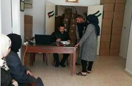 Some aid distributed to the Palestinian-Syrian families in Baalbek  