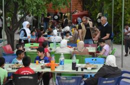 The Charitable Association organizates an Iftar gathering for the orphans in Qodseya, in the suburbs of Damascus