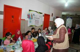 A collective Iftar for the Palestinian-Syrian children in Wadi Al Zayneh in Lebanon
