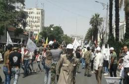 Hundreds of Palestinians in Syria participate in solidarity marches with Jerusalem