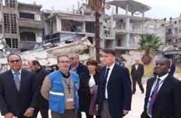 UNRWA’s Acting Commissioner General Shows Up in Yarmouk Camp for Palestinian Refugees