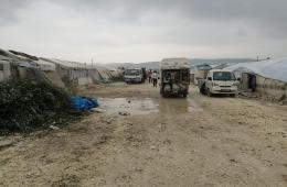 Bread Loafs Distributed to Displaced Palestinians North of Syria