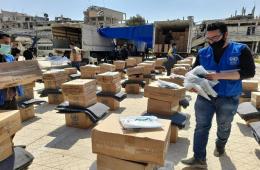 Aid Items Distributed in Yarmouk Camp