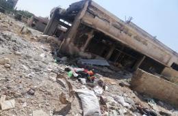 Trash Mounds Piled Up in Syria’s Khan Eshieh Camp for Palestinian Refugees