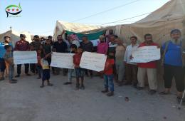 Palestinian Refugees in Northern Syria Displacement Camps Express Solidarity with Deraa