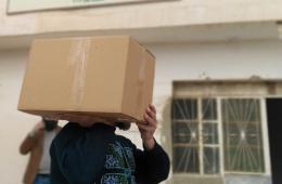 Food Parcels Distributed in Yarmouk Camp for Palestinian Refugees